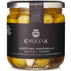 Manzanilla Olives with Garlic & Rosemary - La Chinata