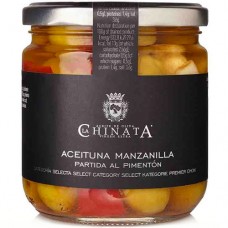 Manzanilla Olives with Garlic & Red Pepper - La Chinata